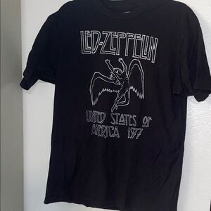 Led Zeppelin Black Graphic Short Sleeve Tee - Men's Shirt